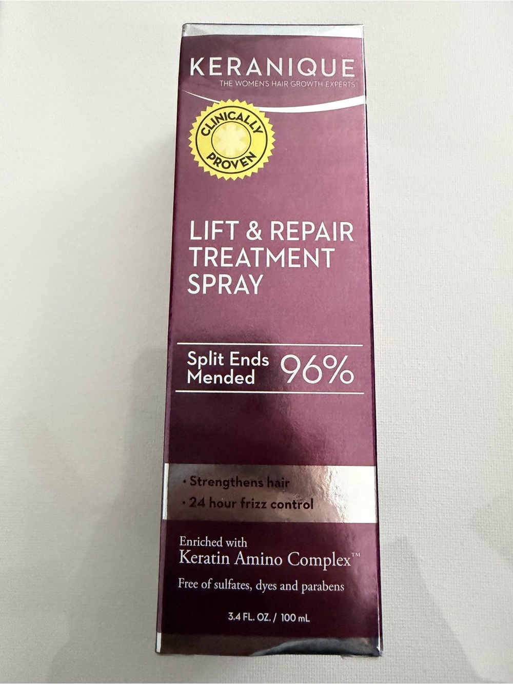 Keranique Lift & Repair Treatment Spray - Plum
